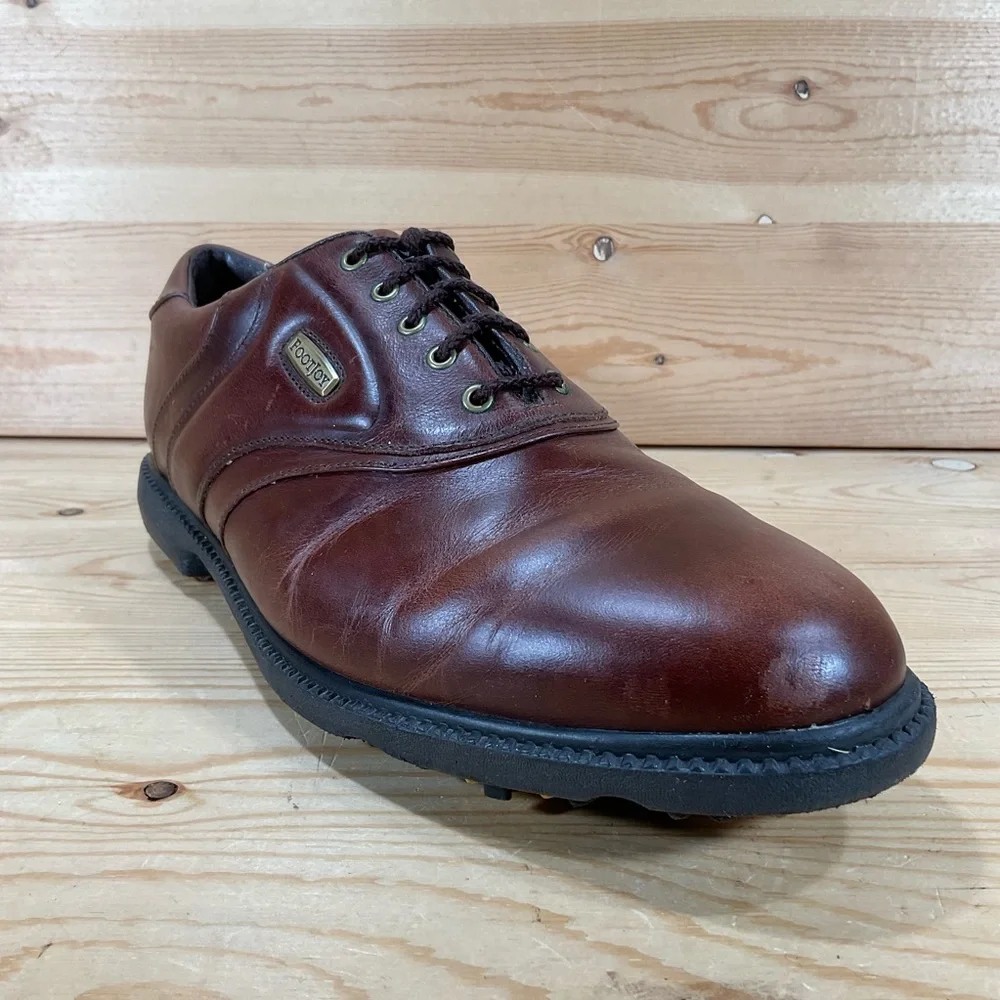 FootJoy FJ Superlites Golf Shoes # 58055 Leather Size Men’s 10 M Brown/Brown